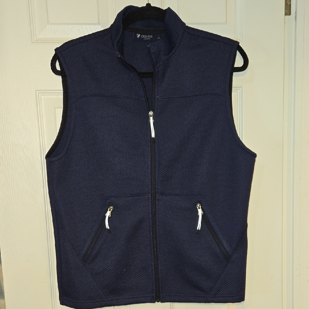 Daniel Cremieux Men's Dark Blue Zipper Vest Size S